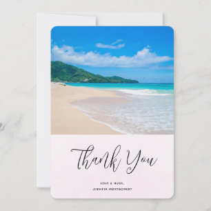 Beautiful Tropical Destination Beach Thank You Card