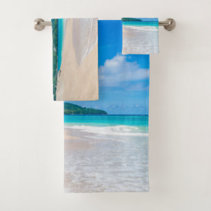 Beautiful Tropical Destination Scenic Beach Bath Towel Set