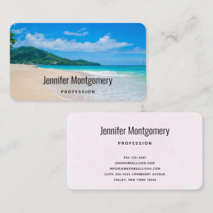 Beautiful Tropical Destination Scenic Beach Business Card
