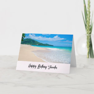 Beautiful Tropical Destination Scenic Beach Card