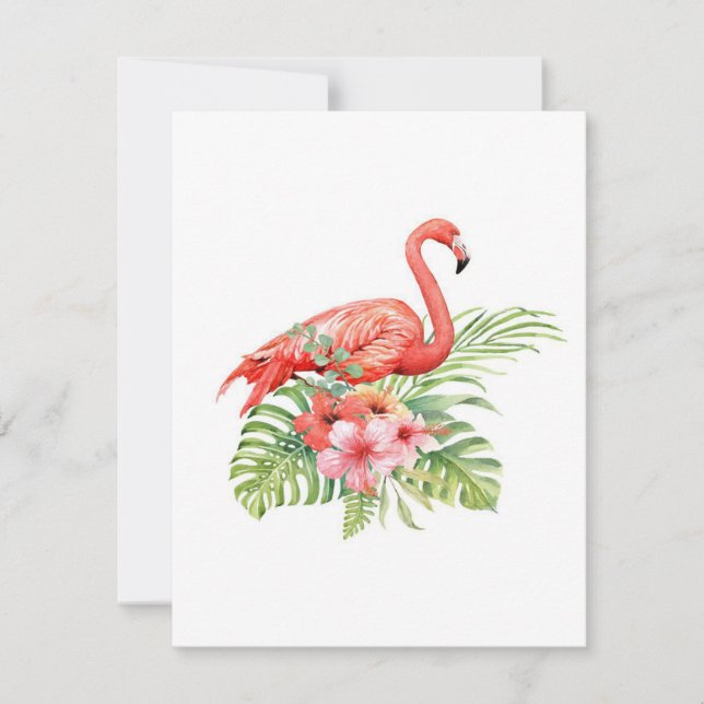 Beautiful tropical flamingo| Awesome gift Invitation (Front)
