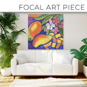 Beautiful tropical floral painting art  canvas pri