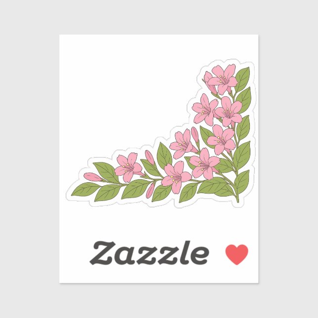 Beautiful tropical flowers decorative vinyl (Sheet)