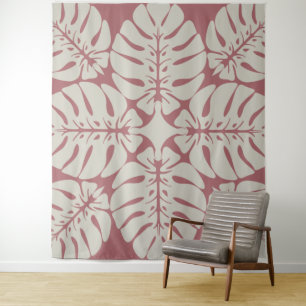 Beautiful Tropical Hawaiian quilt block tapestry