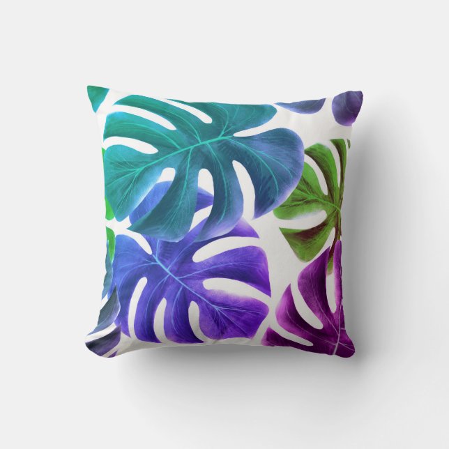 Beautiful Tropical Leaves - Throw Pillow (Front)