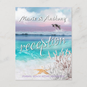 BEAUTIFUL TROPICAL OCEAN SUNRISE Reception Card
