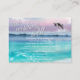 BEAUTIFUL TROPICAL OCEAN SUNRISE Wishing Well Enclosure Card