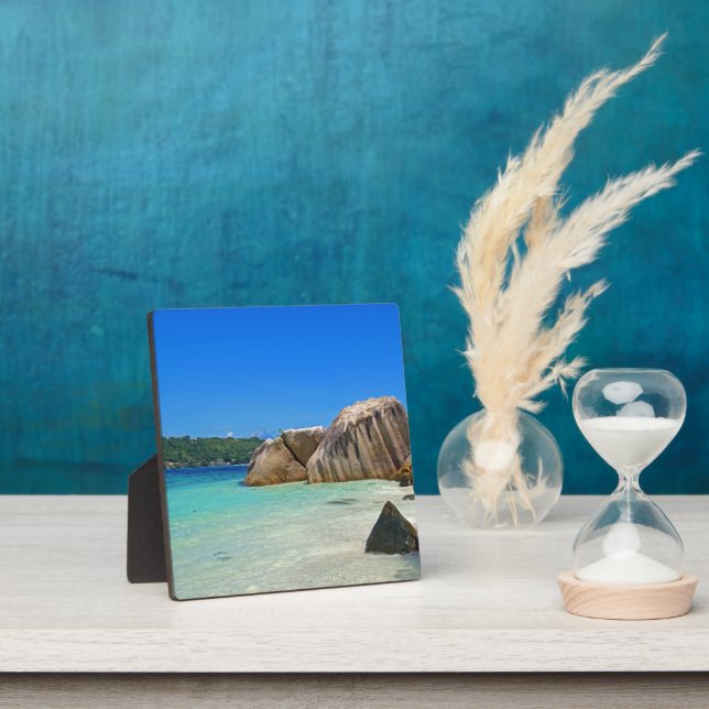 Beautiful Tropical Sea with a Rocky Beach Plaque (Insitu)