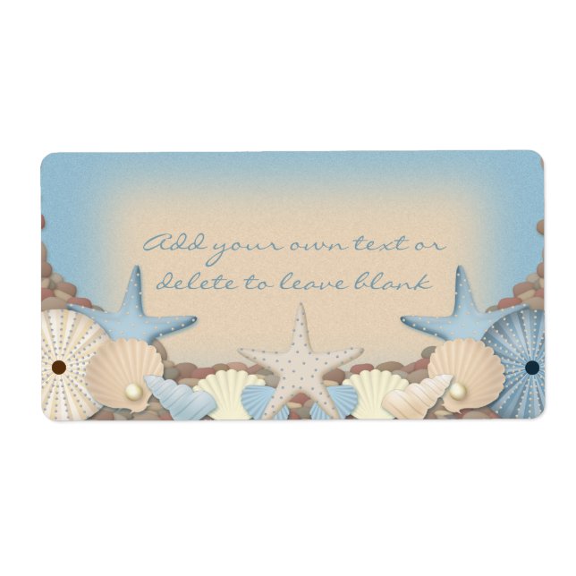 Beautiful Tropical Theme Beach Shells (Front)