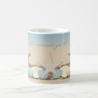 Beautiful Tropical Theme Beach Shells Coffee Mug