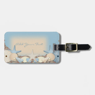 Beautiful Tropical Theme Beach Shells Luggage Tag