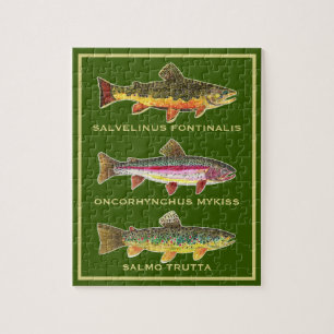 Beautiful Trout - Brook, Rainbow, Brown Jigsaw Puzzle
