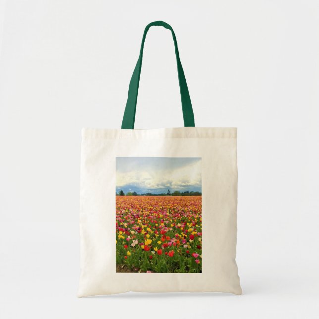 Beautiful Tulip Field, Oregon Tote Bag (Front)