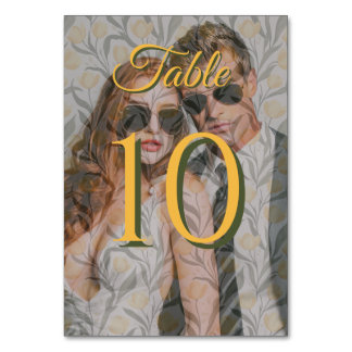 Beautiful Tulip Petal Barn Wedding Table Number