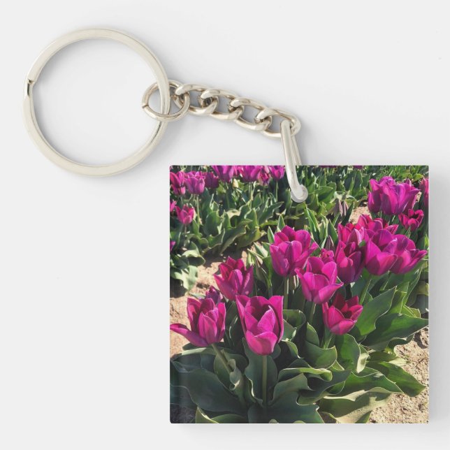 Beautiful Tulips Keychain (Front)