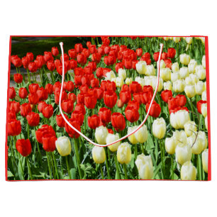 Beautiful tulips large gift bag