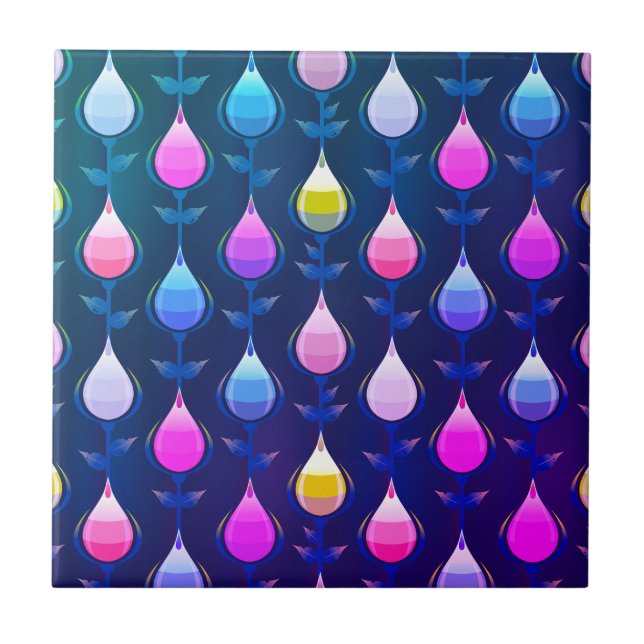 Beautiful Tulips Pattern Perfect Mosaic Colour Tile (Front)