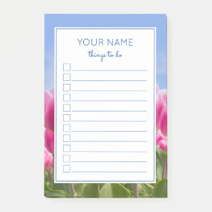 BEAUTIFUL TULIPS TO DO LIST POST-IT NOTES
