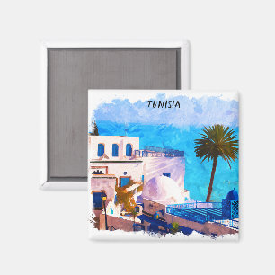 Beautiful Tunisia Panorama View Magnet
