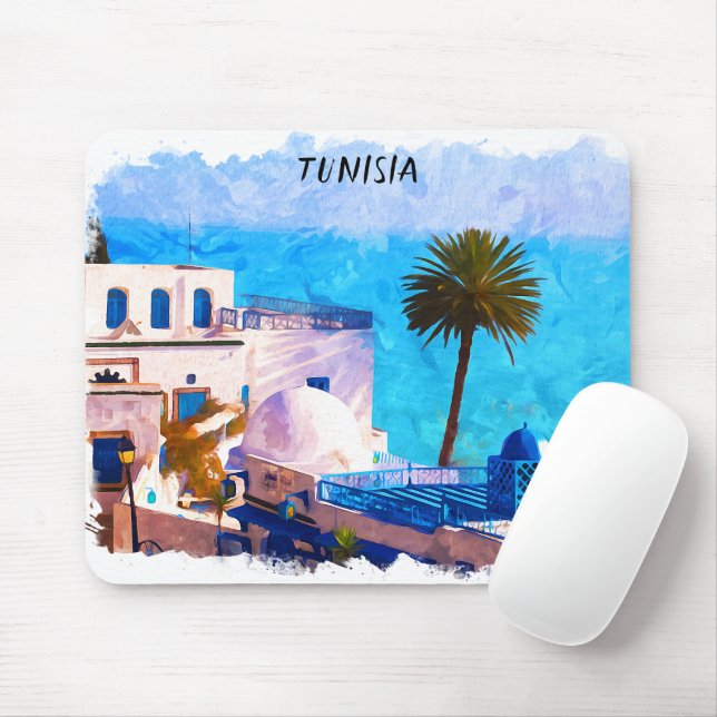 Beautiful Tunisia Panorama View Mouse Pad (With Mouse)