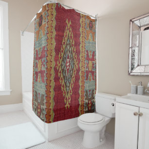 Beautiful Turkish antique rug Shower Curtain