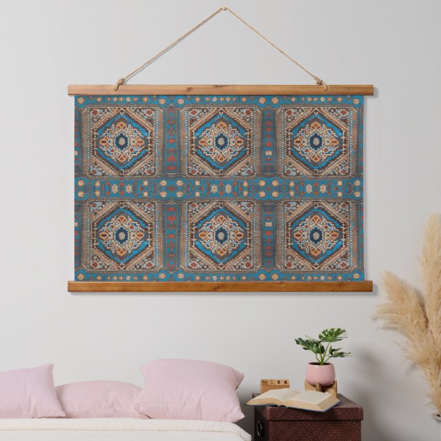 Beautiful Turkish Old Pattern Modern Collection Hanging Tapestry (Bedroom)