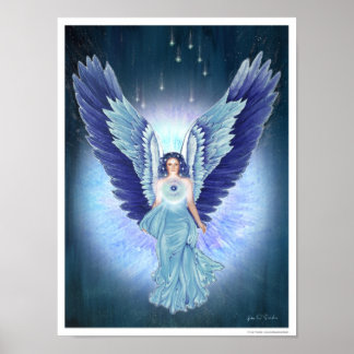 Beautiful Turquoise Angel Poster