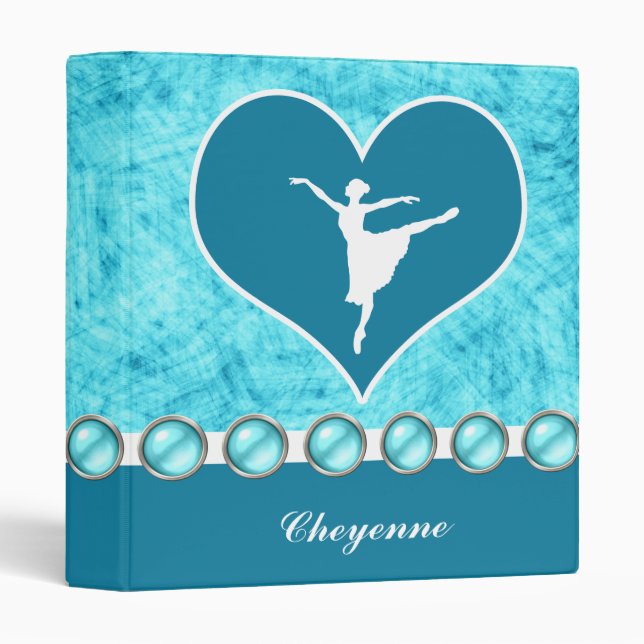 Beautiful Turquoise Dancer with Monogram Binder (Front/Spine)