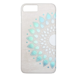 Beautiful Turquoise Lotus Flower Floral Mandala Ca Case-Mate iPhone Case