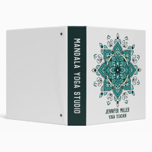 Beautiful turquoise mandala design binder