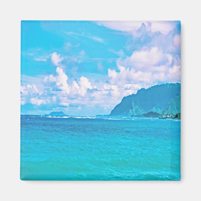 Beautiful Turquoise Ocean Waves  Magnet (Front)