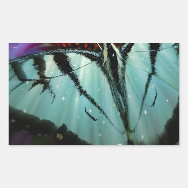 Beautiful Turquoise Swallowtail Butterfly Sticker (Front)