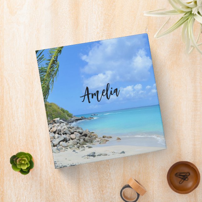 Beautiful Turquoise Tropical Beach  Binder (In Situ)