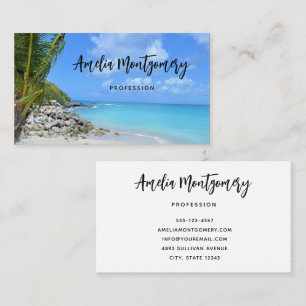 Beautiful Turquoise Tropical Beach  Business Card