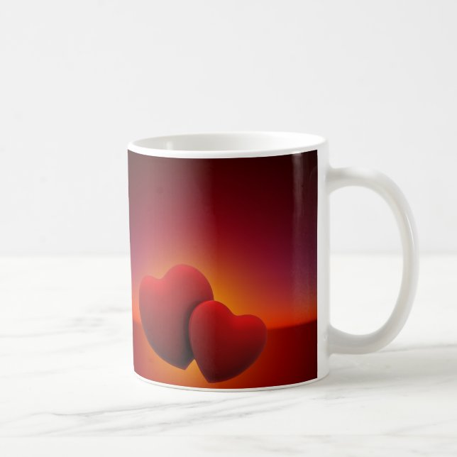 Beautiful Twin Heart Valentine's Day Mug (Right)