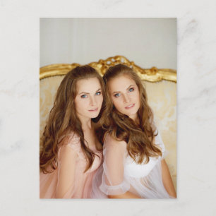 Beautiful Twins in Nighties Postcard