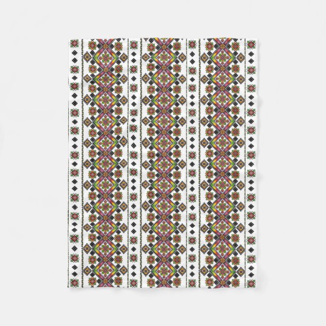 Beautiful Ukrainian Art Fleece Blanket (Front)
