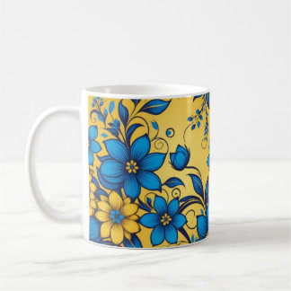 Beautiful Ukrainian Colourful Floral Pattern Art  Coffee Mug