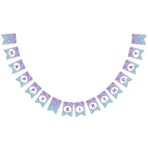 Beautiful Under the Sea Mermaid Birthday Bunting Flags