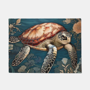 Beautiful Underwater Sea Turtle Doormat