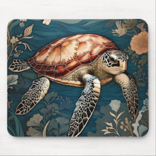 Beautiful Underwater Sea Turtle Mouse Pad