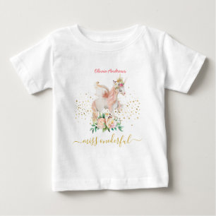 Beautiful Unicorn 1st Birthday Baby T-Shirt