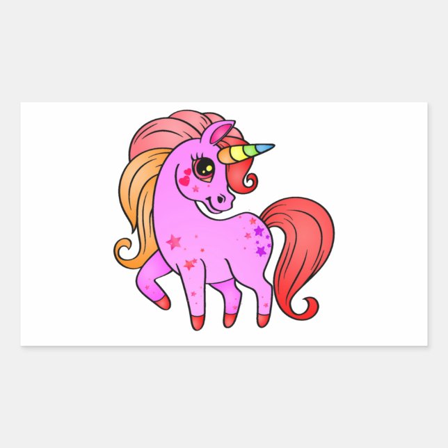 Beautiful unicorn drawing for sticker (Front)