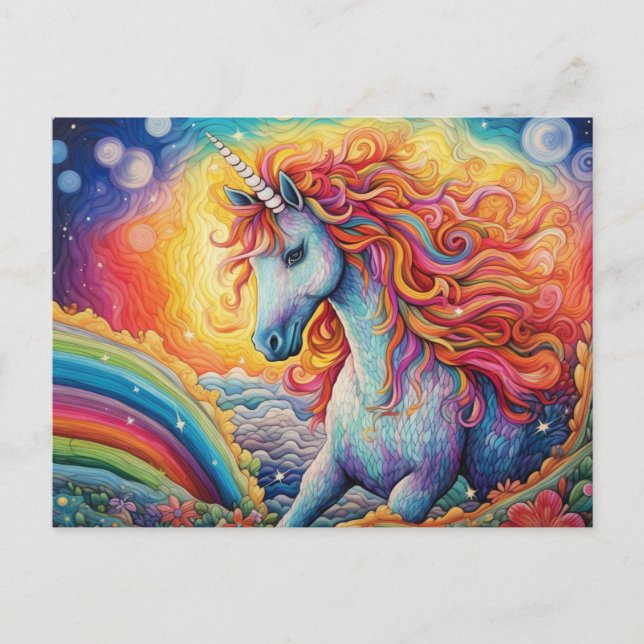 Beautiful Unicorn Postcard (Front)
