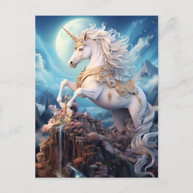 Beautiful Unicorn Postcard (Front)