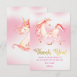 Beautiful Unicorn Thank you note cards