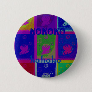 Beautiful Uniquely Special  Santa HoHoho 2 Inch Round Button