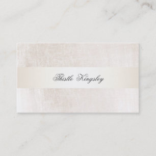 Beautiful Upscale Faux Stain Stripe Ivory Business Card