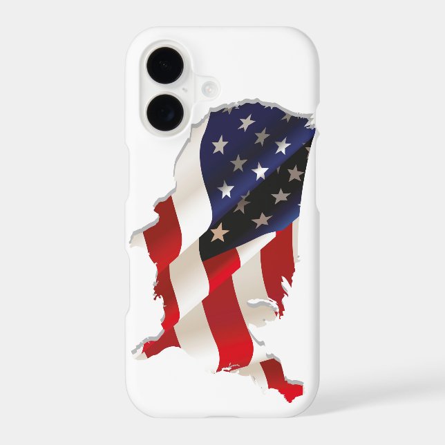 Beautiful USA Flag Map iPhone Case (Back)