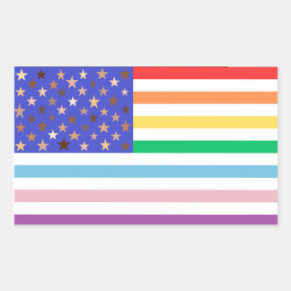 Beautiful USA Flag Rectangular Sticker